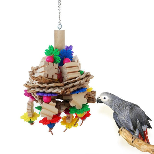 Building Blocks Wooden Bird Toys Medium & Large Parrots