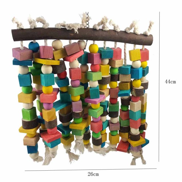 Large Wooden Chewi Toy For Macaws Cokatoos African Parrots