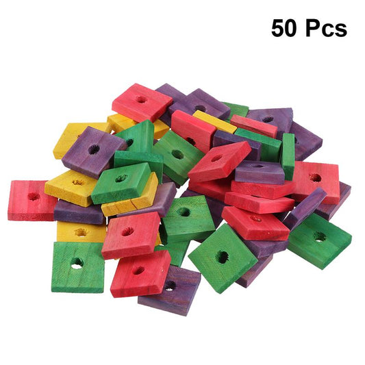 50 Pieces Chewing Wood Clips Bird Toys